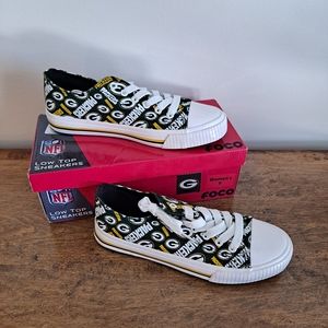 Green Bay Packers Women's Low Top Print Canvas Shoes | Size women's 9